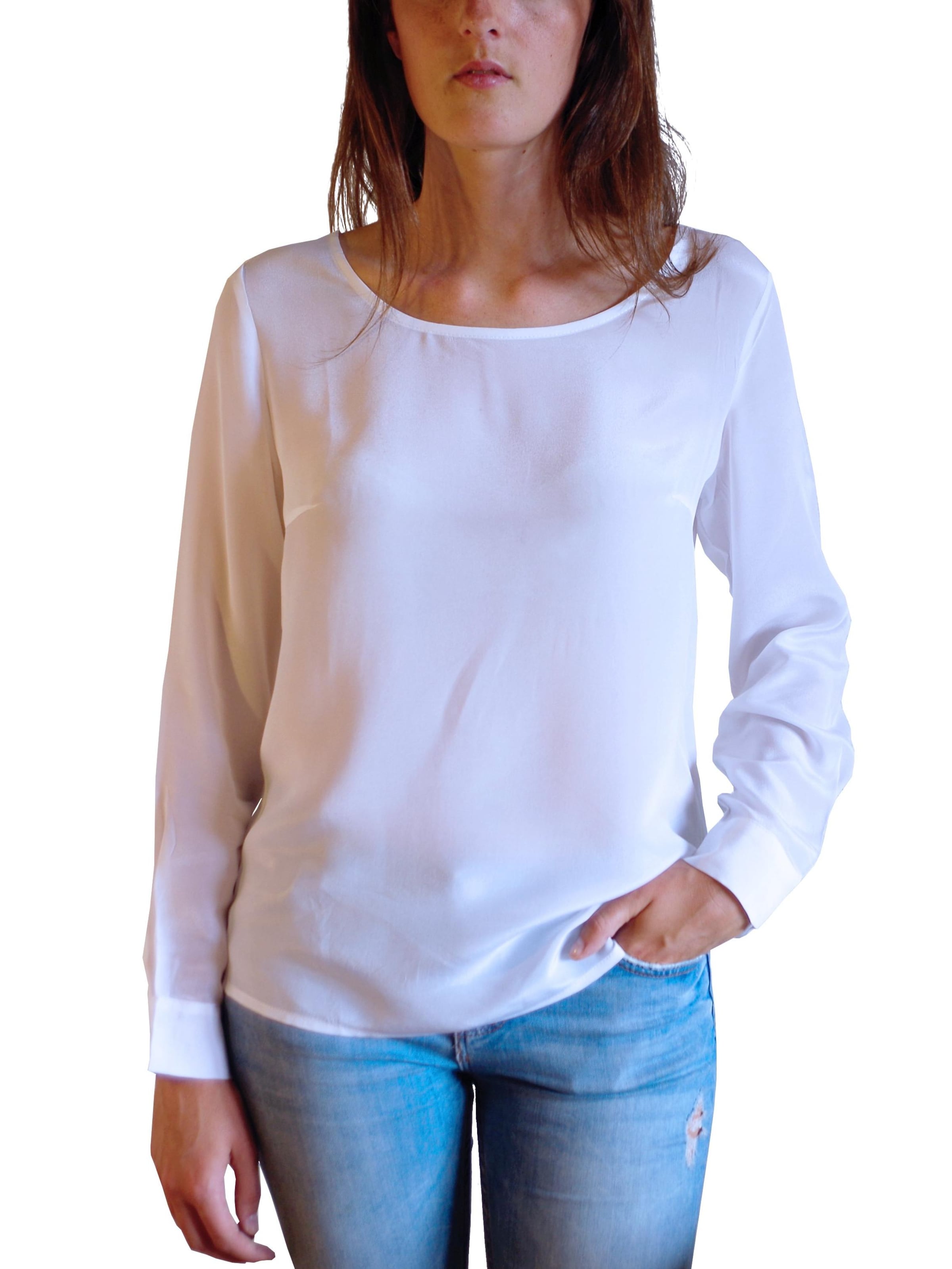 Posh Gear - Blusa 'Rotondoseta' en blanco