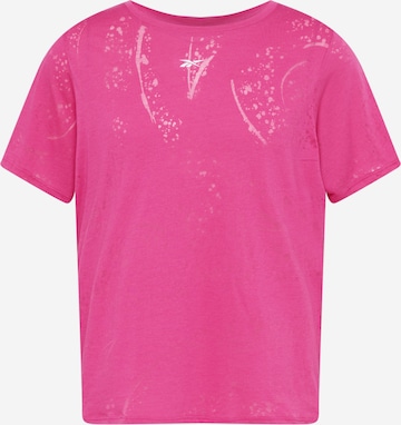 T-shirt fonctionnel 'Burnout' Reebok en rose : devant