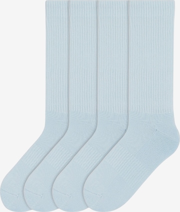 Von Jungfeld Socken 'Einfarbige Classics' in Blau: Vorderseite