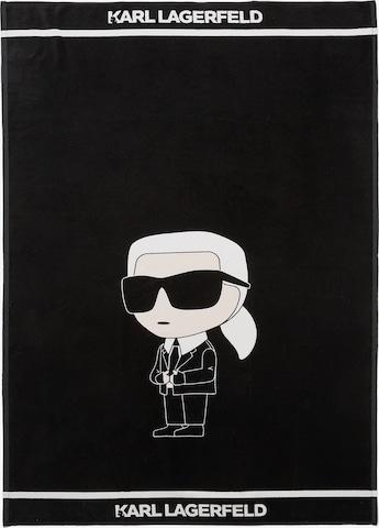 melns Karl Lagerfeld Pludmales dvielis 'Ikonik': no priekšpuses
