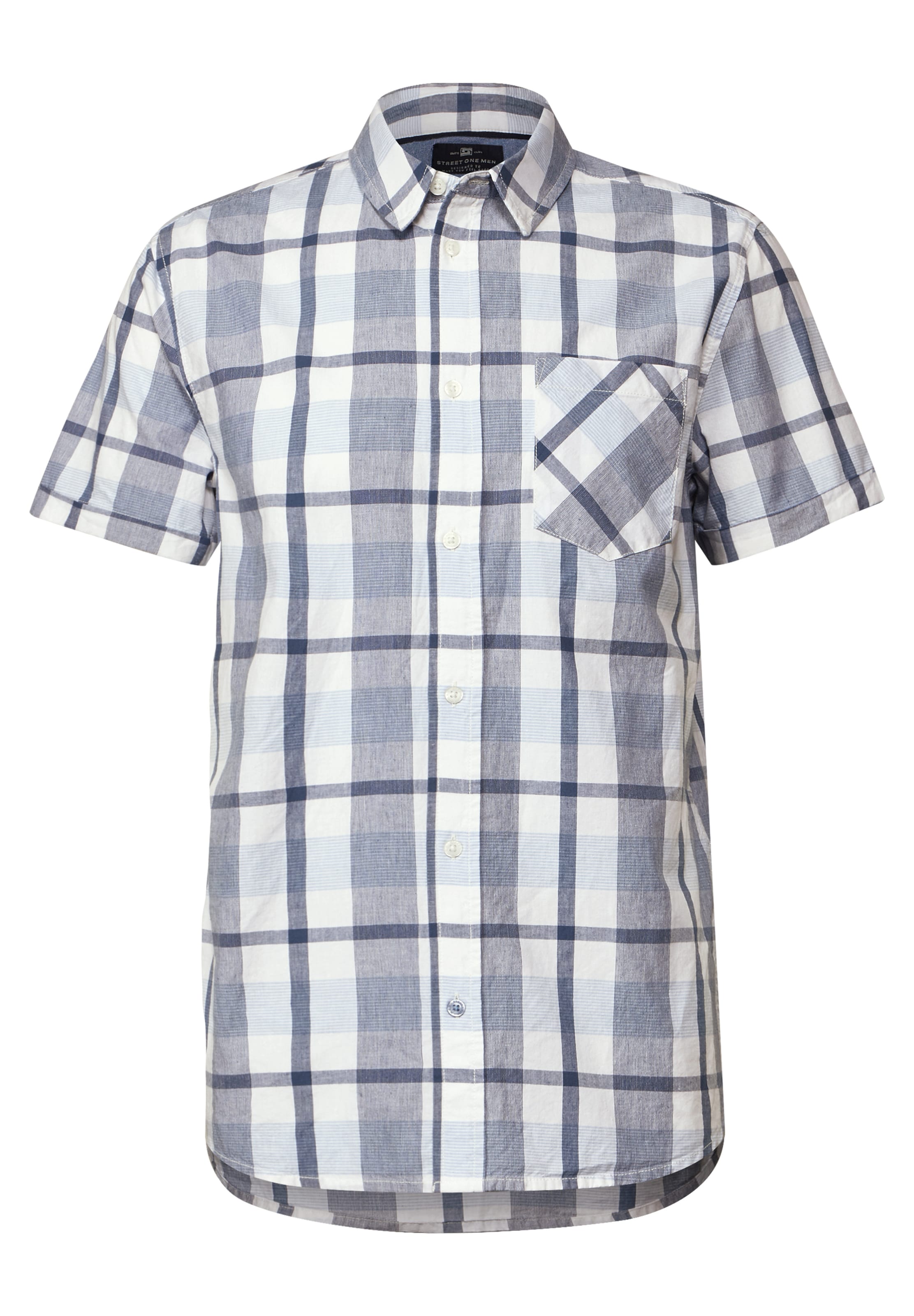 Street One MEN Button Up Shirt in Blue: front