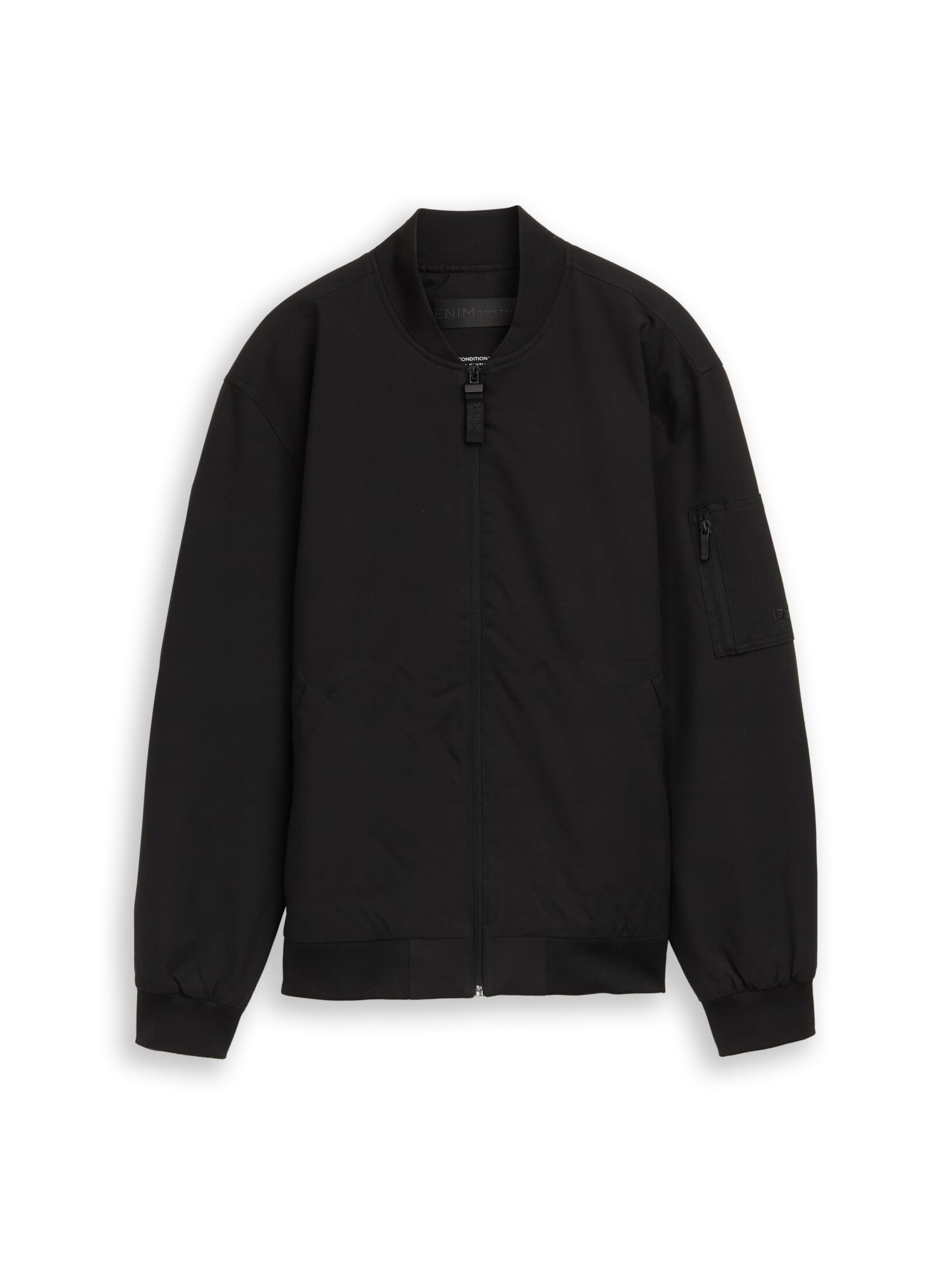 TOM TAILOR DENIM Between-Season Jacket in Black: front