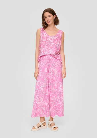 Wide Leg Pantalon s.Oliver en rose