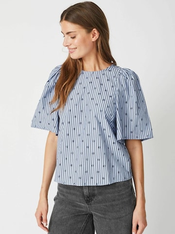 co'couture Blouse 'Trixie' in Blauw: voorkant