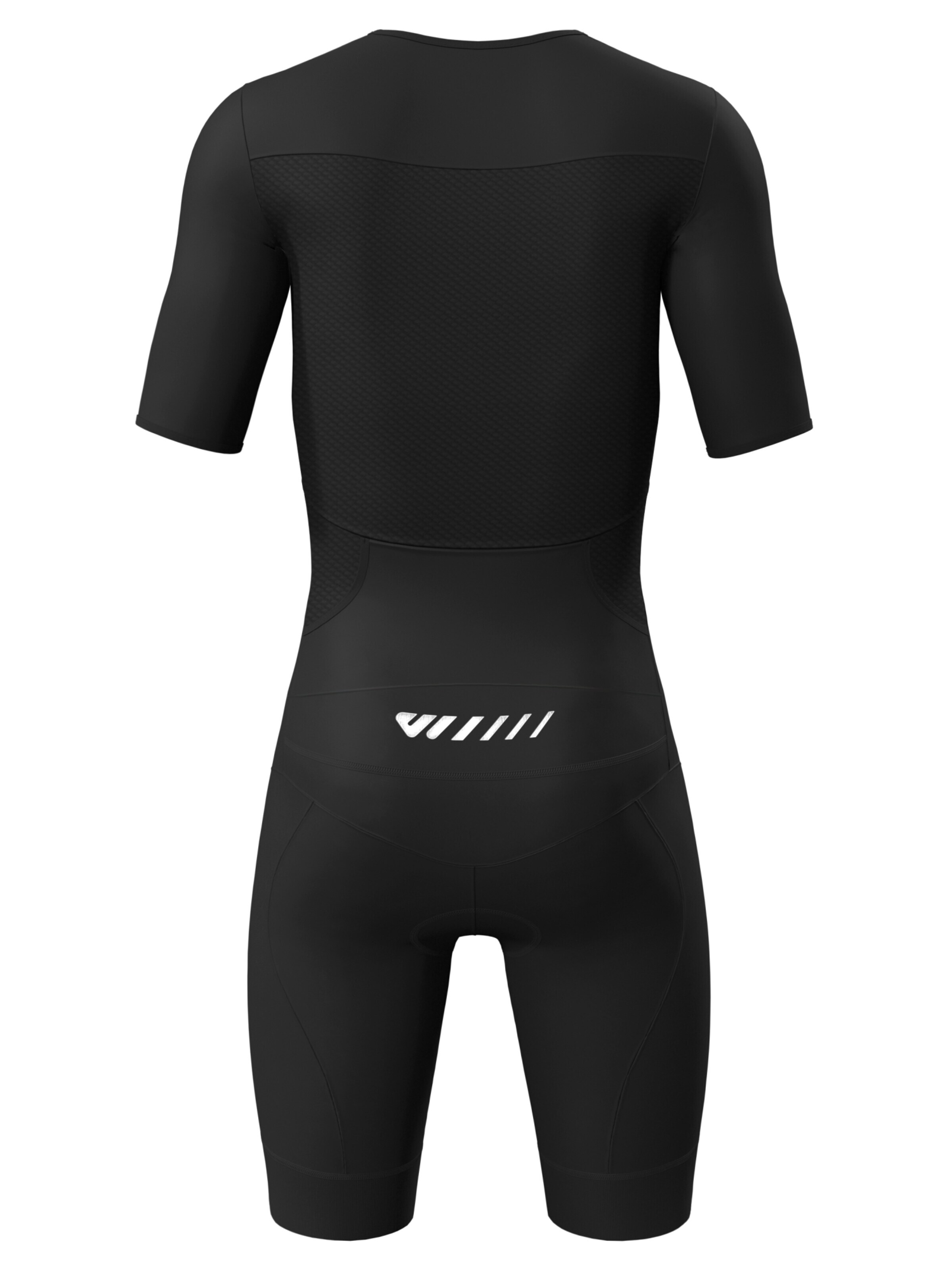 WULIBIKE - Ropa deportiva 'Wulibike Triathlon-Einteiler Herren Kurzarm, schwarz, mit Polster, eng anliegend' en negro
