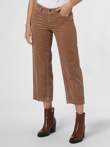 Cambio Wide leg Pants in Brown: front