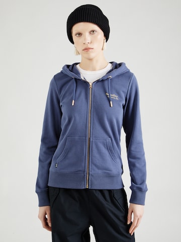 Superdry Sweatjacke 'Essential' in Blau: predná strana