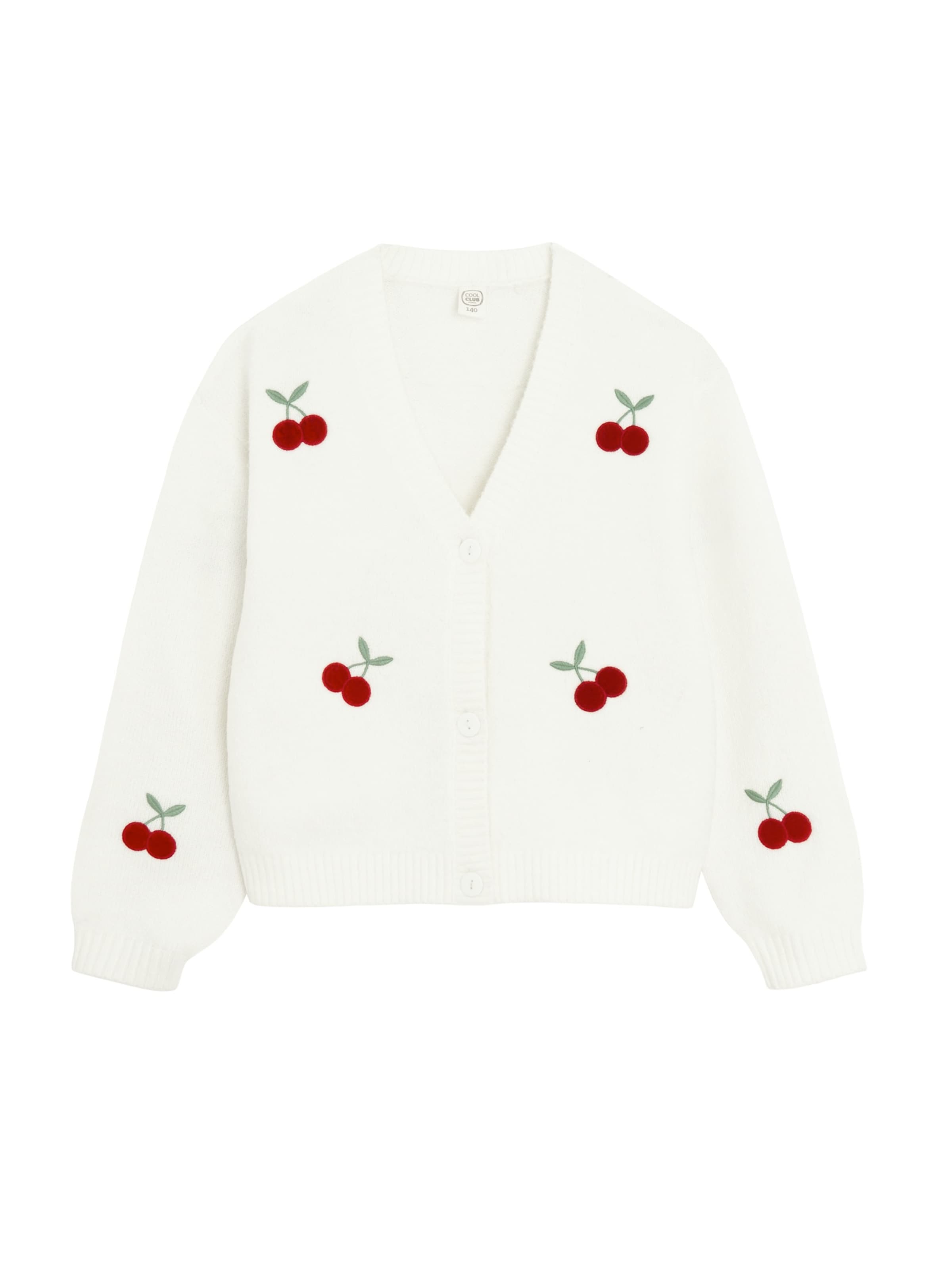 Cool Club Кофта на молнии в Белый: спереди