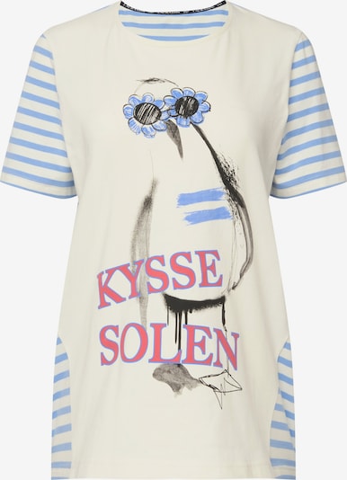 LAURASØN Shirt in blau / pink / schwarz / weiß, Produktansicht