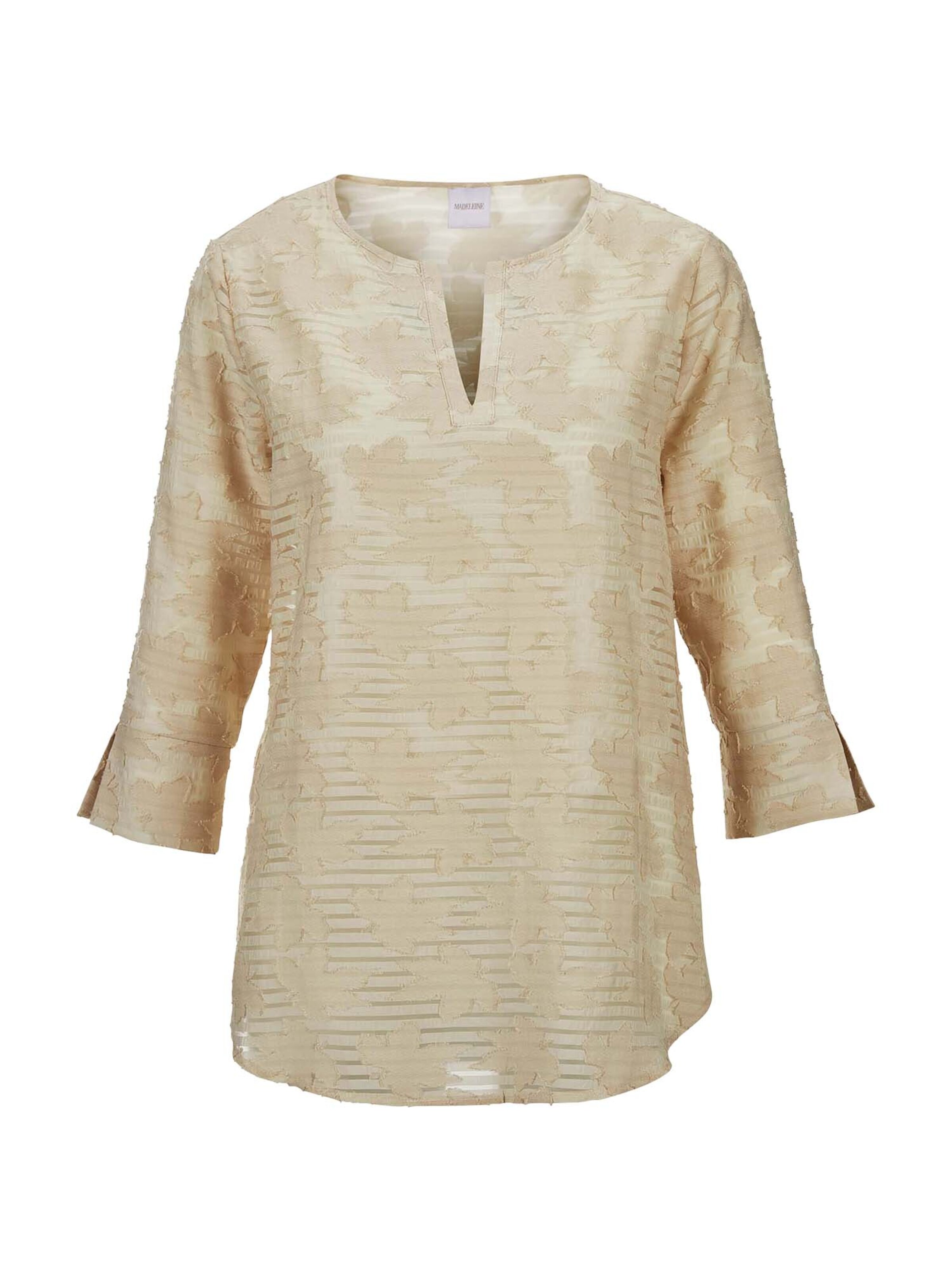 MADELEINE Bluse in Beige: Vorderseite