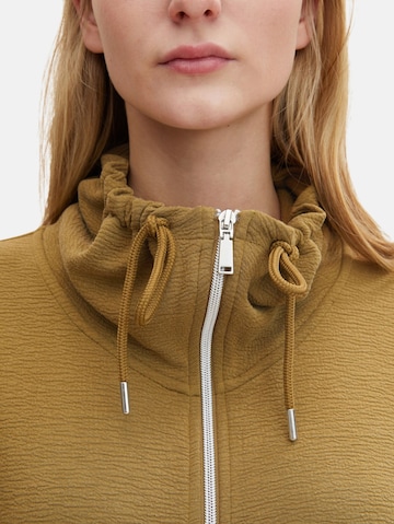 TOM TAILOR Zip-Up Hoodie in Green