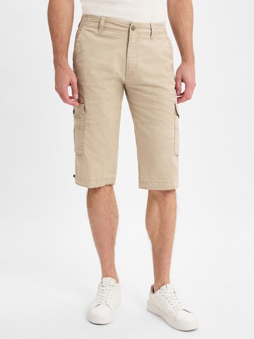 bugatti Regular Cargo Pants in Beige: front