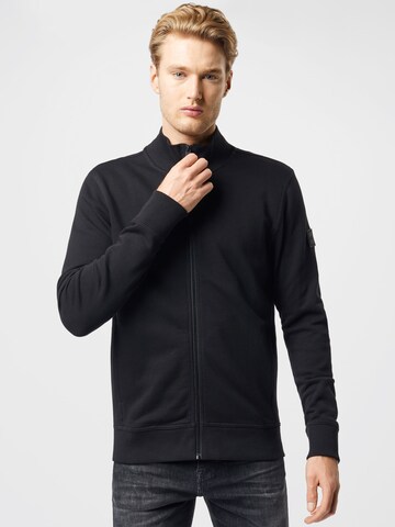 BOSS Orange Sweatjacke 'Zkybox' in Schwarz: predná strana