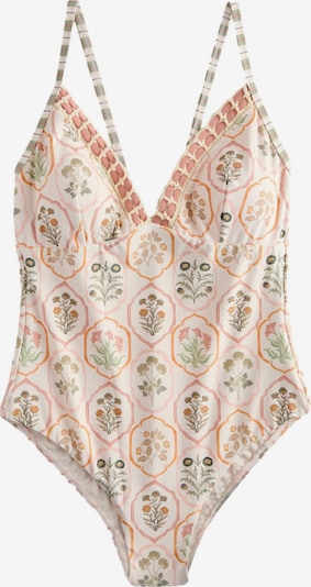 Maudymosi kostiumėlis iš Next, spalva – gelsvai pilka spalva / žalia / oranžinė / ryškiai rožinė spalva, Prekių apžvalga