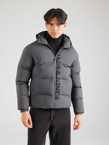 JACK & JONES Winter Jacket 'JJKAITO' in Grey: front
