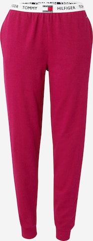 Effilé Pantalon de pyjama Tommy Hilfiger Underwear en rouge : devant