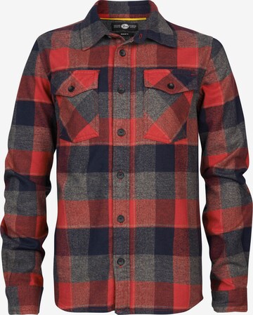 Petrol Industries Regular fit Button Up Shirt 'Rexburg' in Red: front