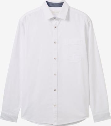 Chemise TOM TAILOR en blanc : devant