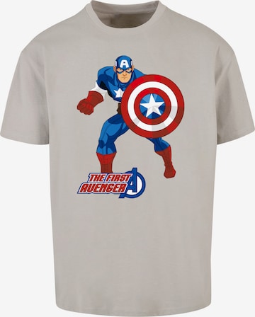 F4NT4STIC Shirt 'Marvel Avengers Captain America The First Avenger Color' in Grau: Vorderseite