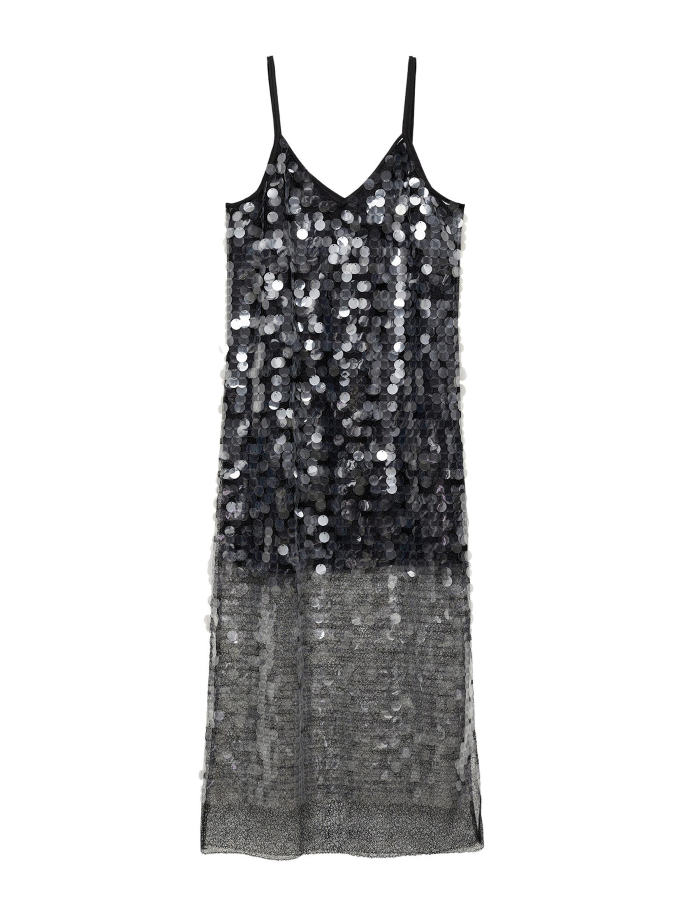 MANGO Cocktailklänning 'Jordana' i grå: framsida