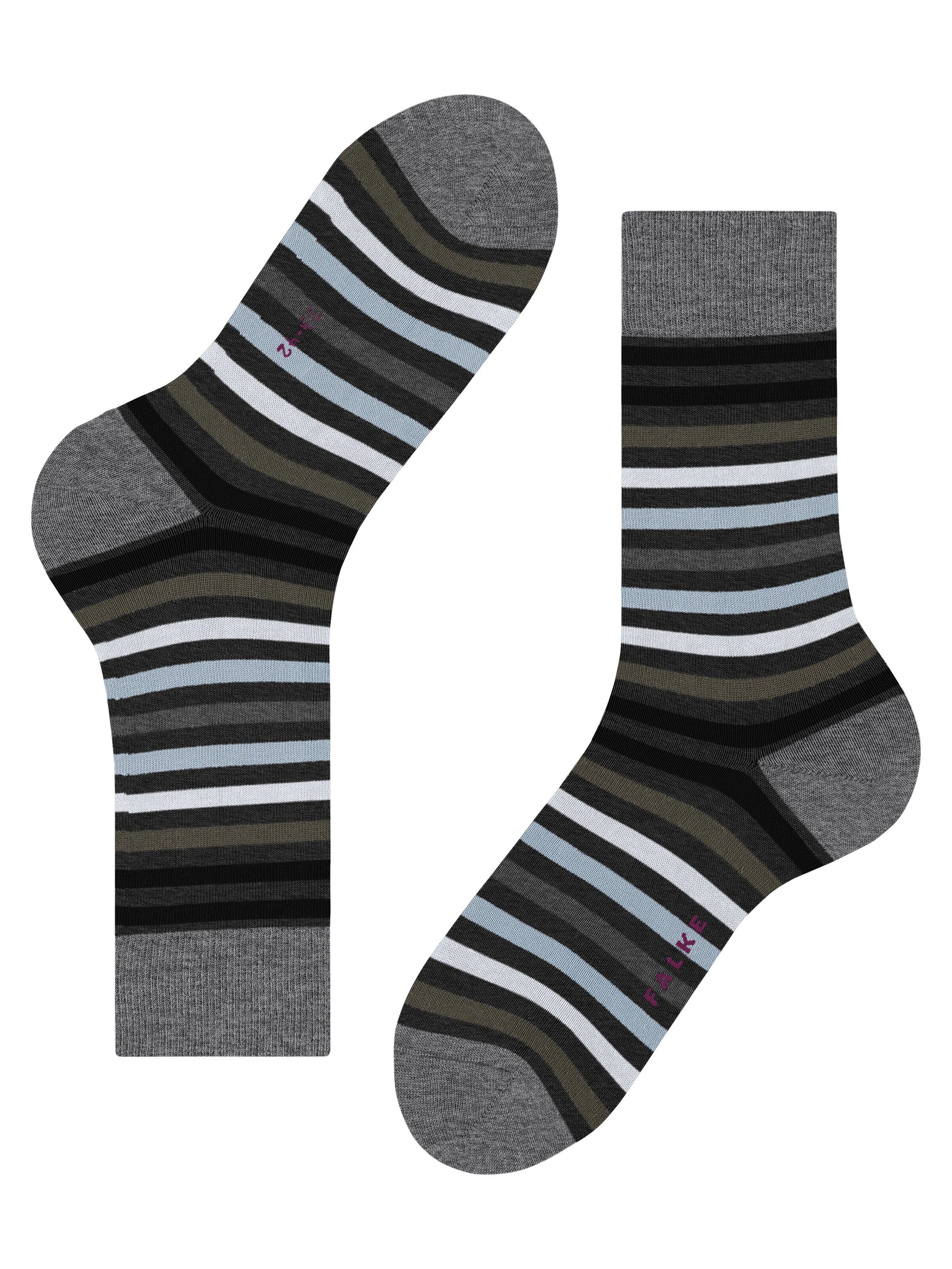 FALKE Socken 'Tinted Stripe'‌‌‌‌‌‌‌ in Schwarz