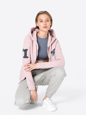 Superdry Sweatjacke 'Vintage Cooper Nostalgic' in Pink