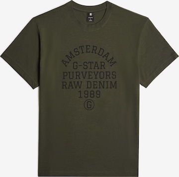 G-STAR T-Shirt 'Purveyors' in Grün: Vorderseite
