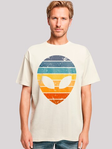 F4NT4STIC T-Shirt 'Alien Sonnenuntergang Retro' in Beige: Vorderseite