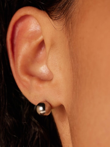 Lucardi Earrings 'Glitzerndes Basic' in Silver: front
