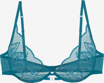 TRIUMPHT-shirt Grudnjak 'Crazy Stupid Love' - plava boja: prednji dio