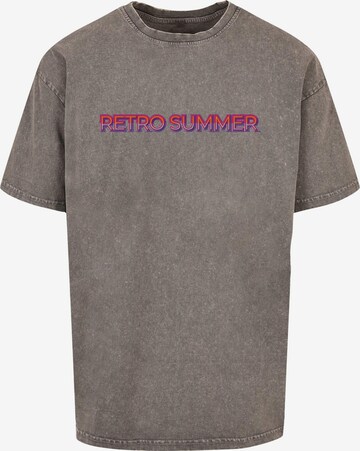 T-Shirt 'Summer - Retro' Merchcode en gris : devant