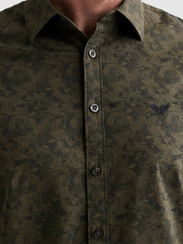 PME Legend Regular fit Overhemd 'Shirt with allover print and embroidered logo' in Groen