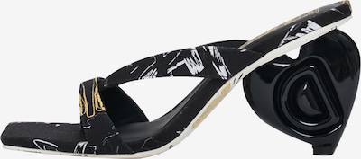 Sandale Desigual pe negru / alb, Vizualizare produs