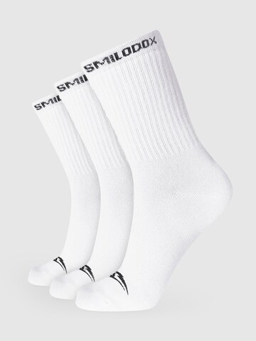 Chaussettes ' 3er Tennis Socks ' Smilodox en blanc