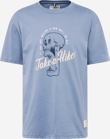 T-Shirt 'Hike' Fat Moose en bleu : devant