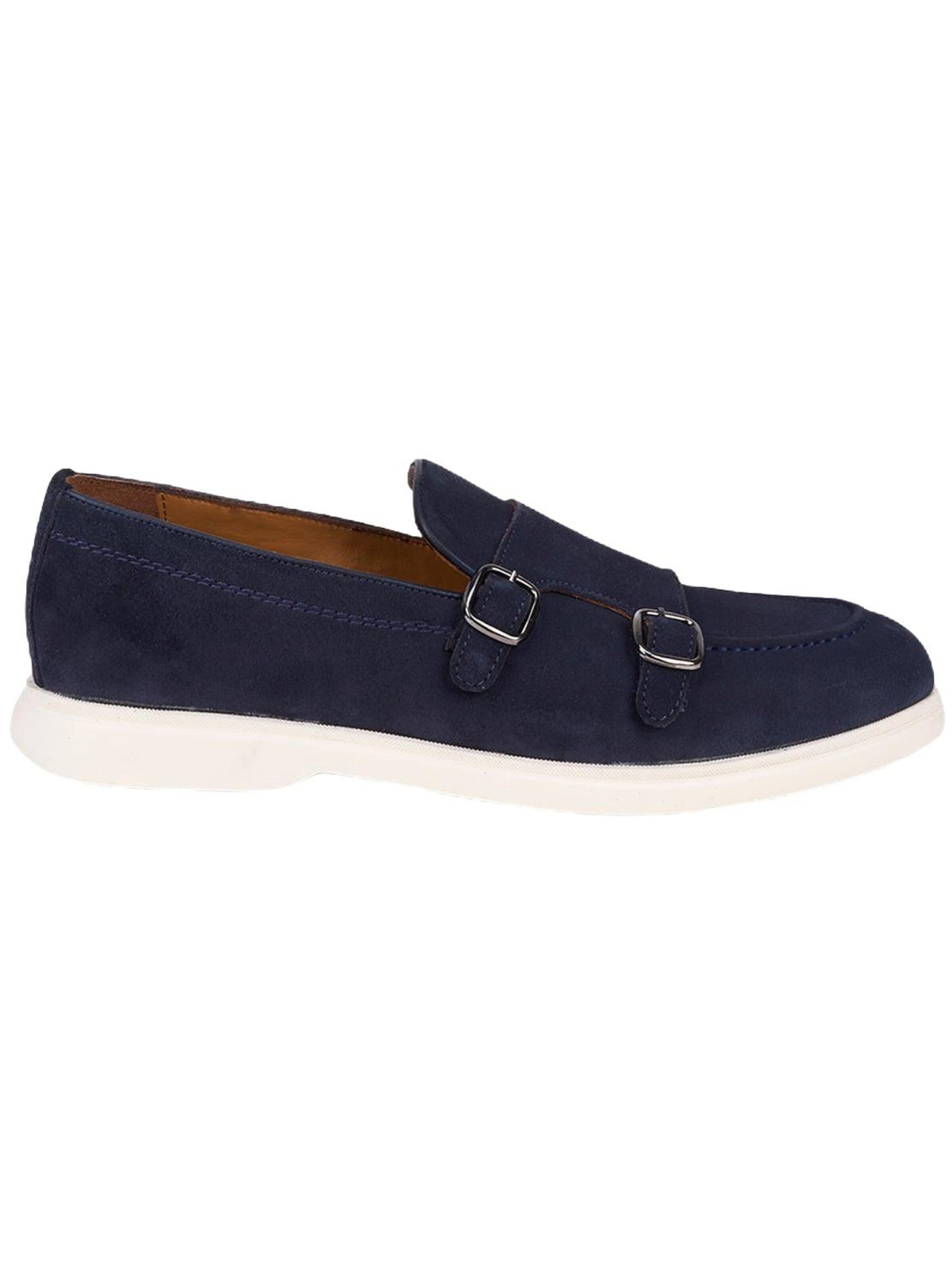 Desa - Mocasines 'DESA Herren-Slipper aus Wildleder mit Doppelschnalle' en azul