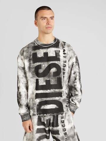 DIESEL Sweatshirt 'S-BUNT-BISC' in Black: front