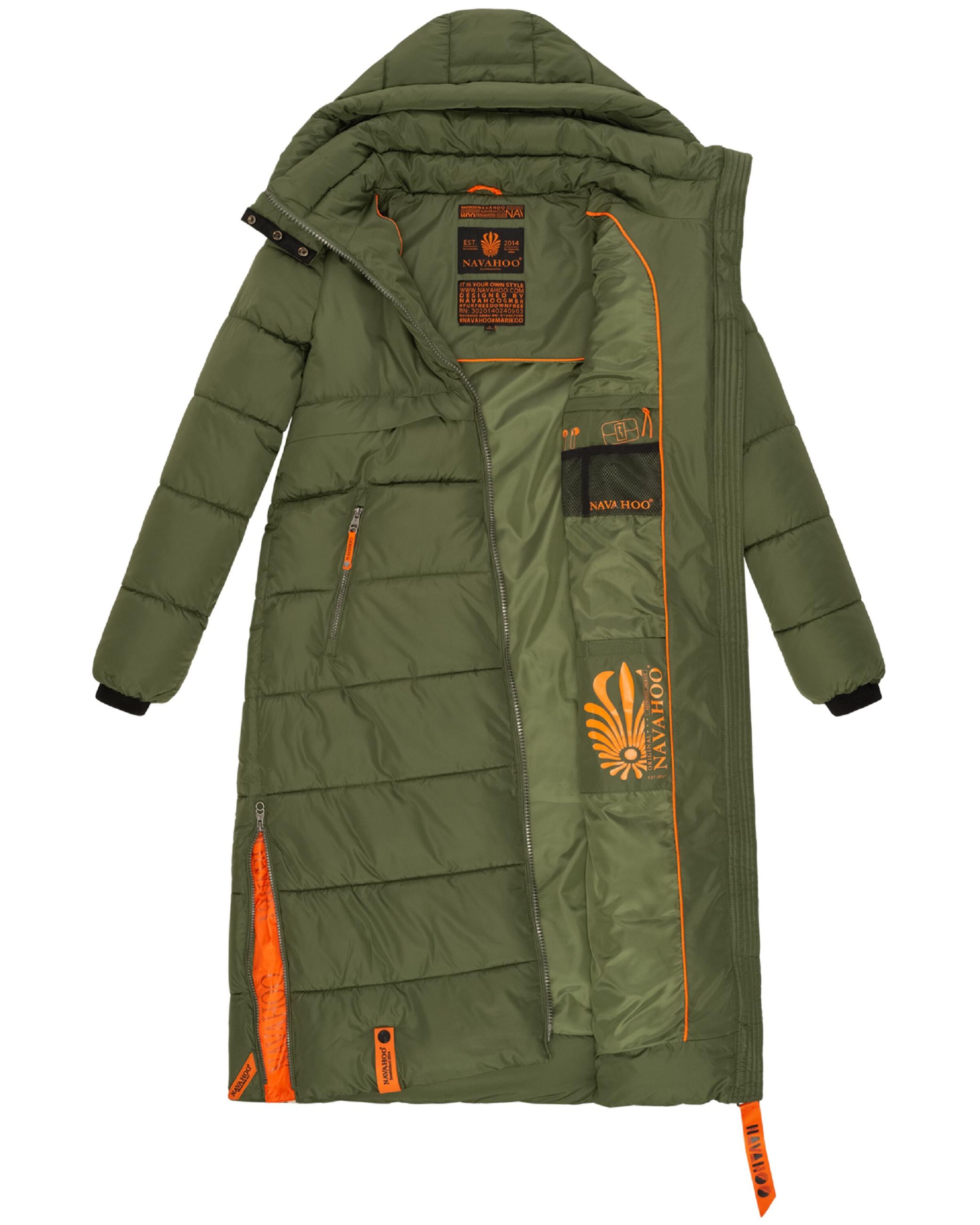 NAVAHOO Wintermantel in Groen