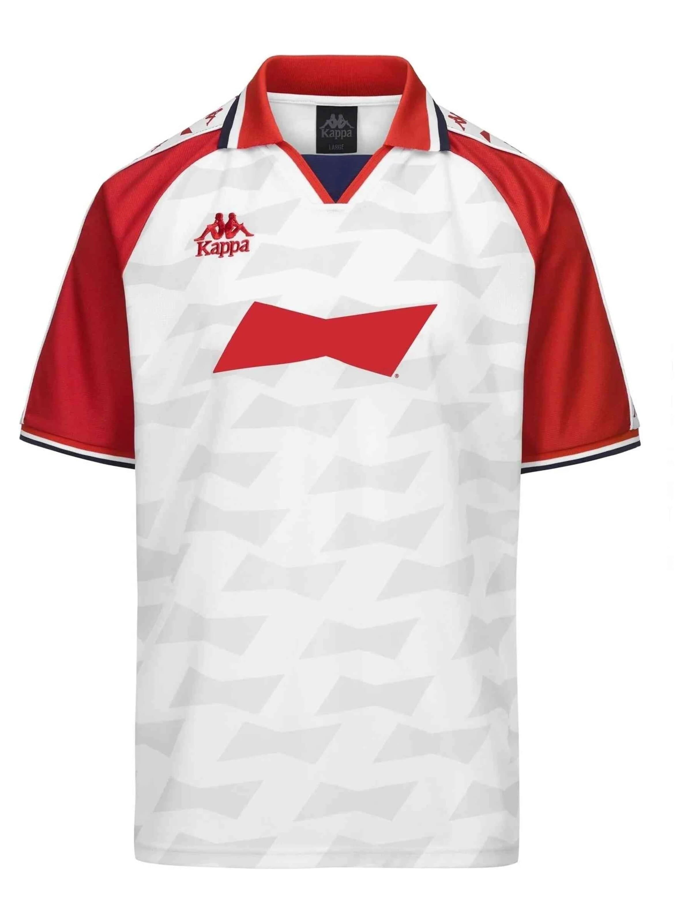 KAPPA - Camiseta 'Polo kappa x budweiser blanco markus retro shirt' en blanco: frente