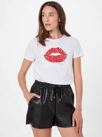 Tricou de la River Island pe alb: față