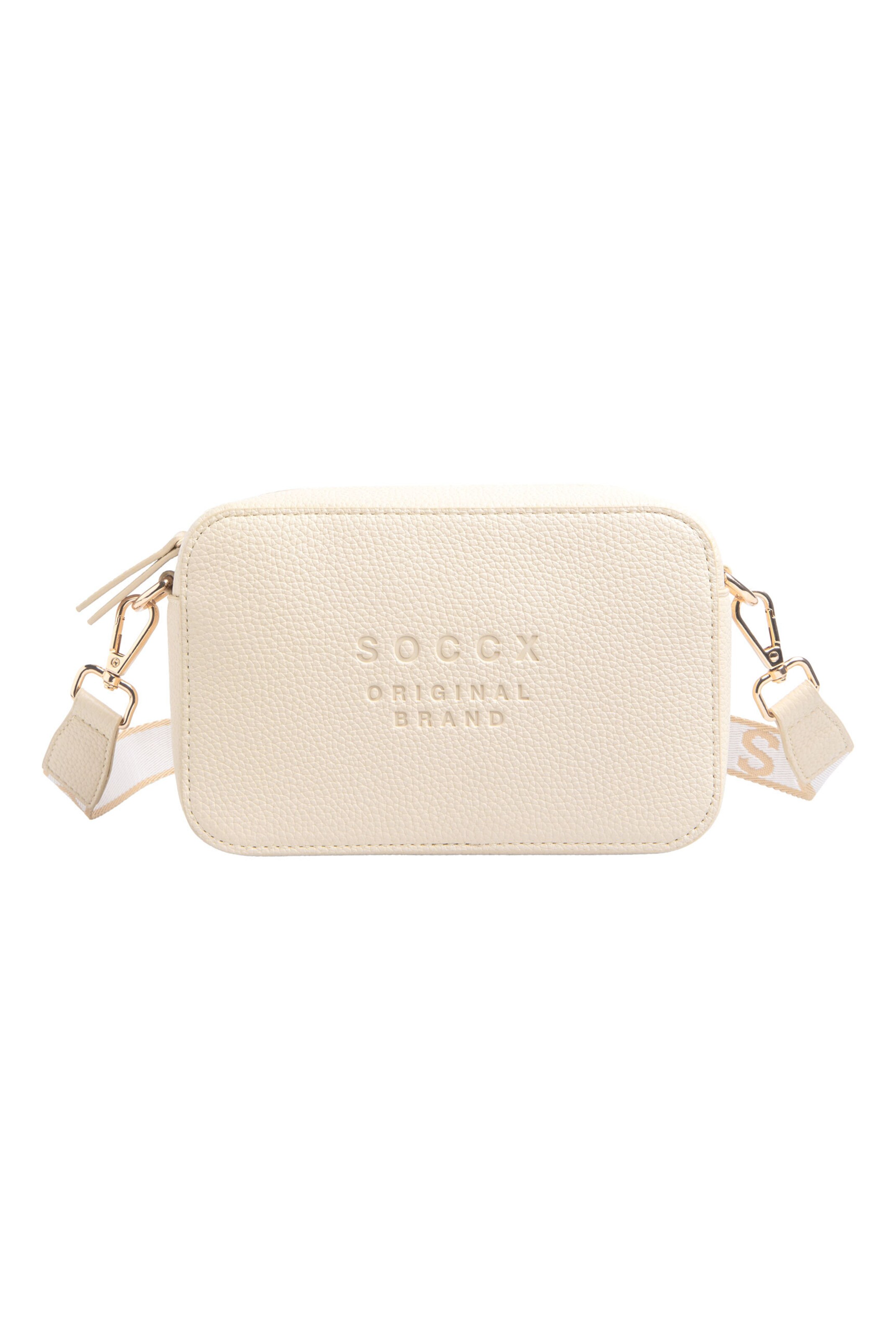 Soccx Handbag in Beige: front