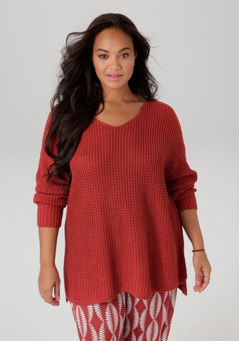 Aniston Sweater in Red: front