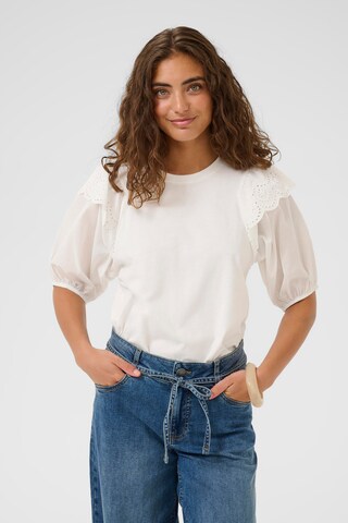 CULTURE Bluse 'CUPanina' i hvid: forside