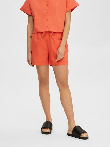 Regular Pantalon SELECTED FEMME en orange : devant