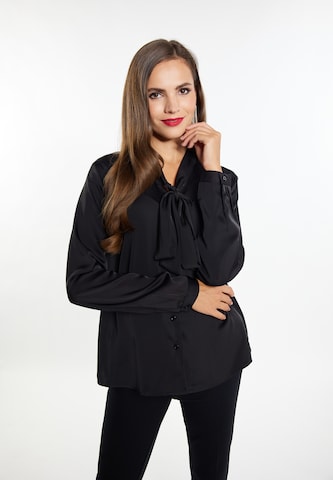 faina Blouse in Zwart: voorkant