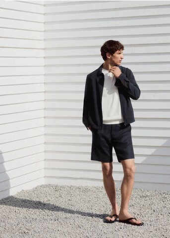 MANGO MAN Regular Chino Pants 'Carp' in Blue