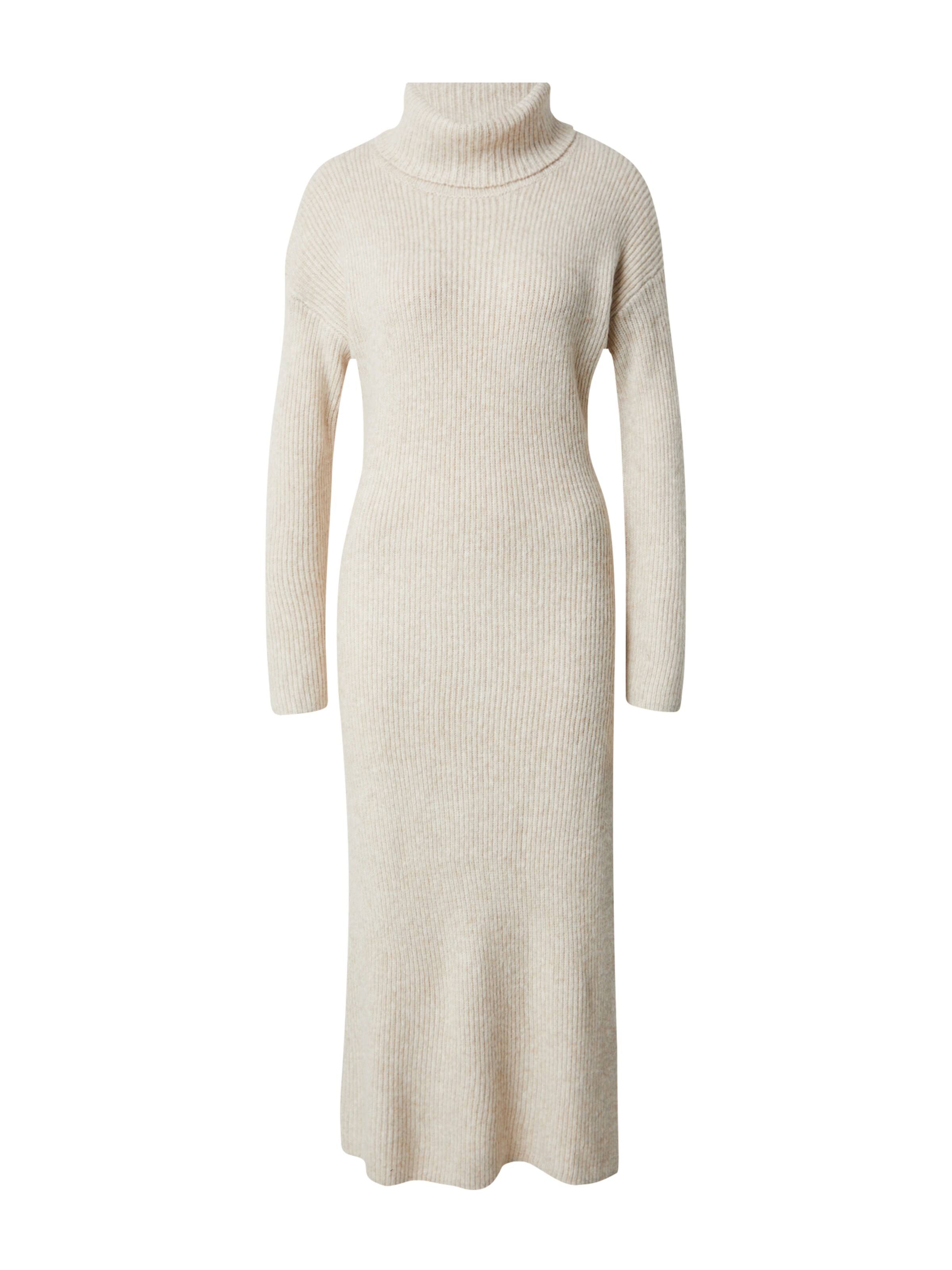 Abercrombie & Fitch Úpletové šaty – béžová: přední strana