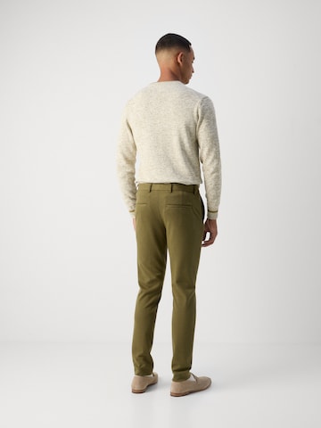 SCOTCH & SODA Slimfit Chino nadrág - zöld: hátul