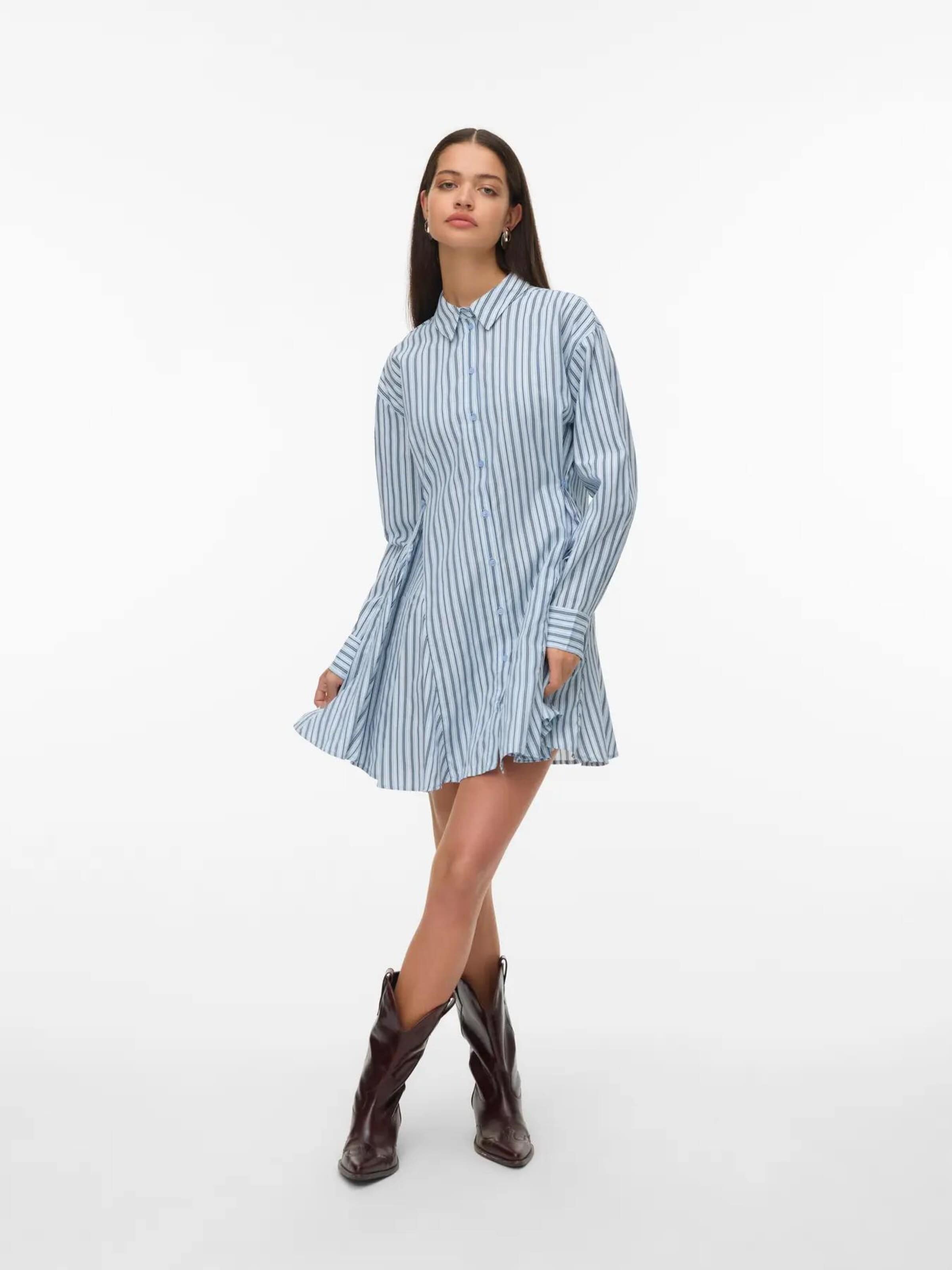 Robe-chemise 'VMSIENA' VERO MODA en bleu : devant