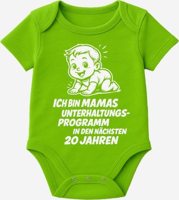 KLEINER FRATZ Strampler/Body in Grün: Vorderseite